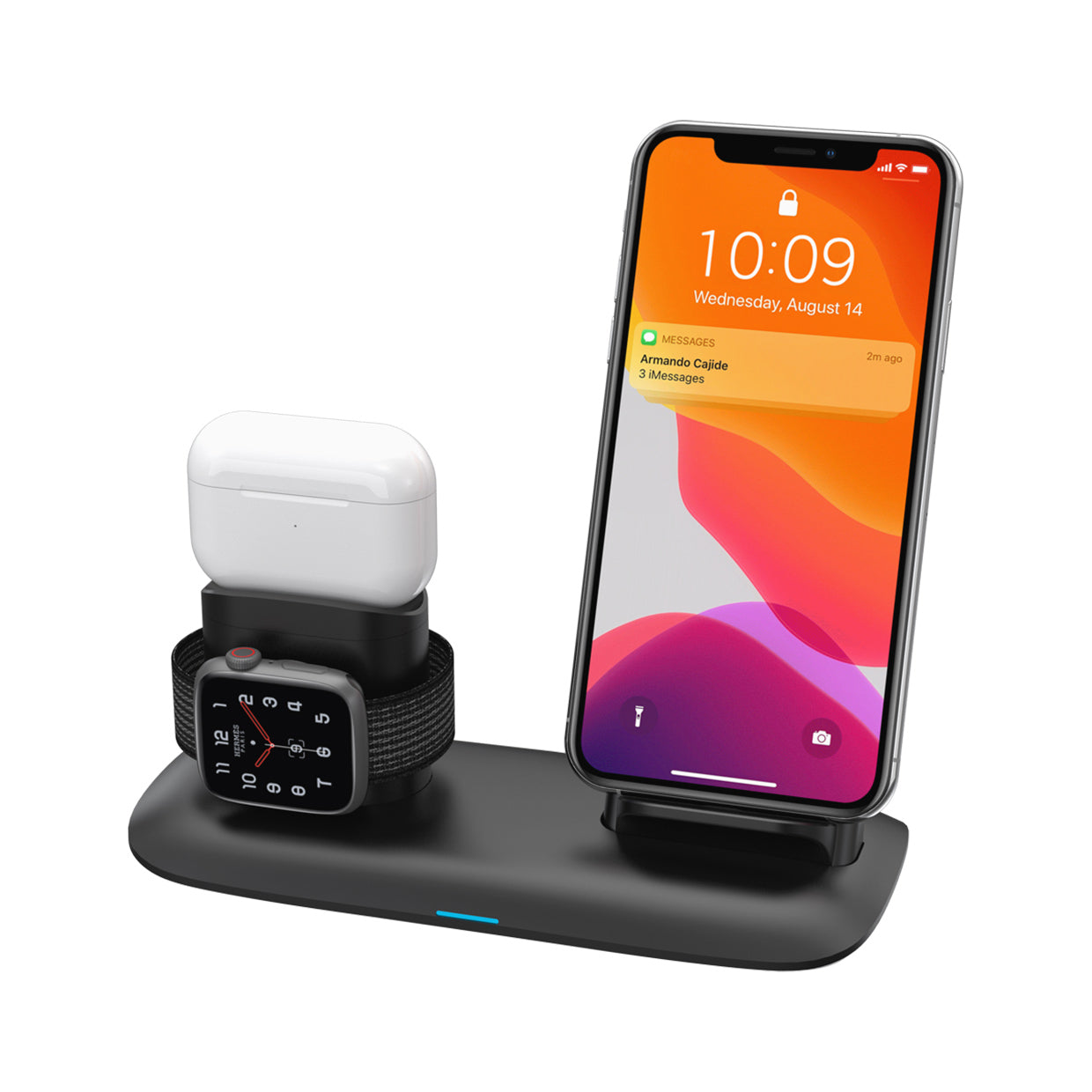 Porodo 4 in 1 Slim Charging Station 7.5W/10W for iPhone Porodo 4 in 1 Slim Charging Station 7.5W/10W for iPhone